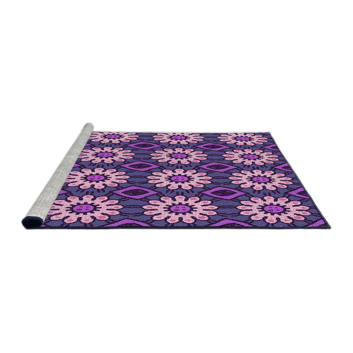 Sideview of Machine Washable Transitional Purple Rug, wshpat2934pur