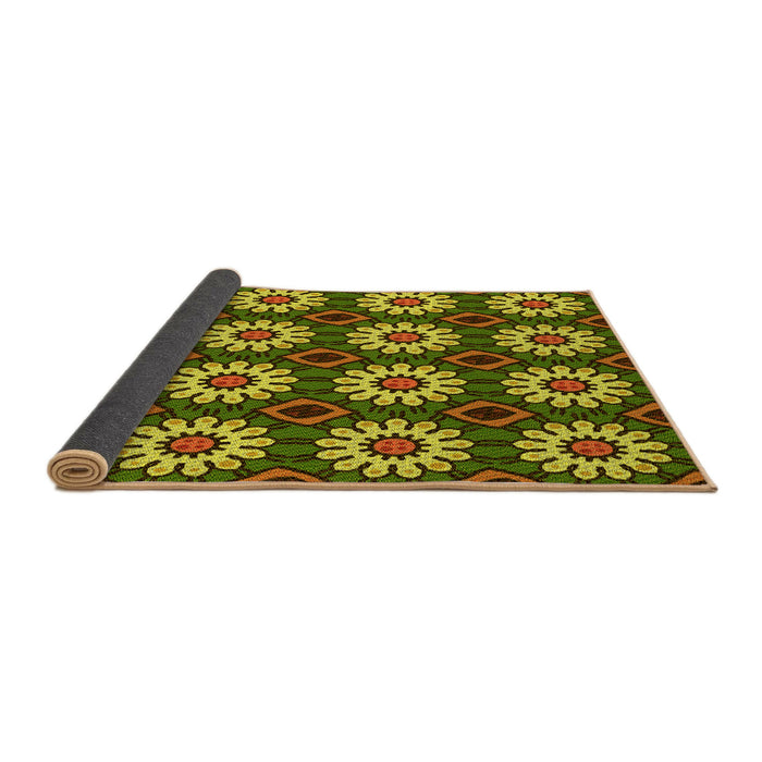 Thickness of Patterned Pistachio Green Rug, pat2934yw