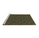 Sideview of Machine Washable Transitional Oak Brown Rug, wshpat2935brn