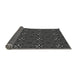 Thickness of Patterned Charcoal Black Rug, pat2935gry