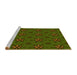 Sideview of Machine Washable Transitional Chocolate Brown Rug, wshpat2935yw