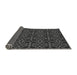 Thickness of Patterned Charcoal Black Rug, pat2936gry