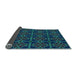 Thickness of Patterned Night Blue Rug, pat2936lblu