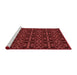 Sideview of Machine Washable Transitional Maroon Red Rug, wshpat2936rd