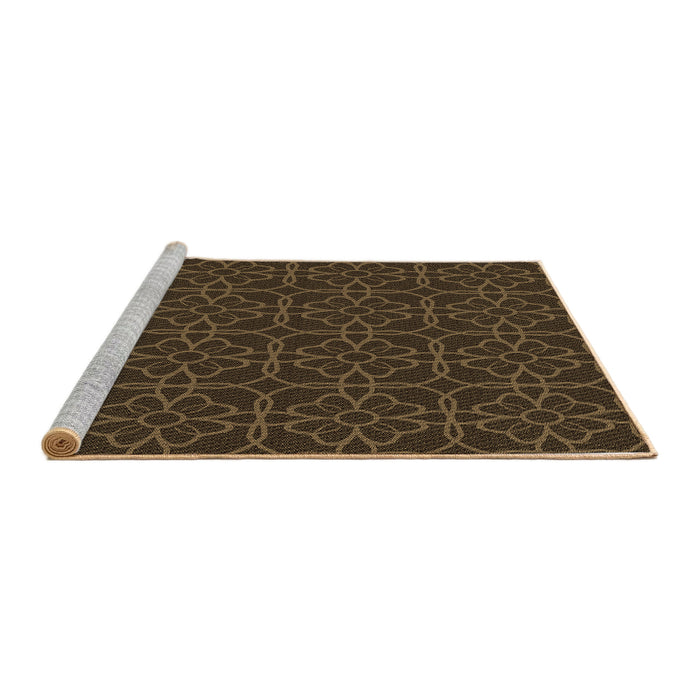 Sideview of Machine Washable Transitional Oak Brown Rug, wshpat2937brn