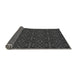 Thickness of Patterned Charcoal Black Rug, pat2937gry