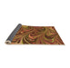 Thickness of Patterned Tomato Red Rug, pat2940org