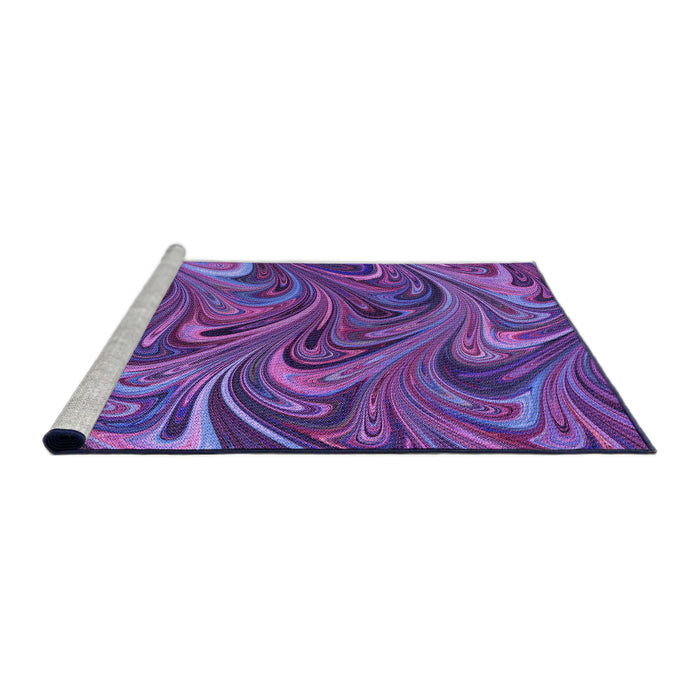 Sideview of Machine Washable Transitional Bright Purple Rug, wshpat2940pur