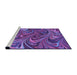 Sideview of Machine Washable Transitional Bright Purple Rug, wshpat2940pur