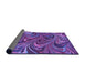 Thickness of Patterned Bright Purple Rug, pat2940pur