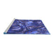 Sideview of Machine Washable Transitional Light Slate Blue Rug, wshpat2941blu