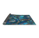 Thickness of Patterned Blue Rug, pat2941lblu