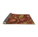 Thickness of Patterned Tomato Red Rug, pat2941org