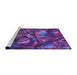 Sideview of Machine Washable Transitional Dark Magenta Purple Rug, wshpat2941pur