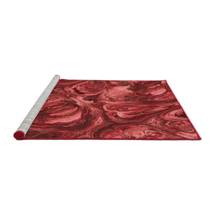 Sideview of Machine Washable Transitional Red Rug, wshpat2941rd