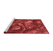 Sideview of Machine Washable Transitional Red Rug, wshpat2941rd