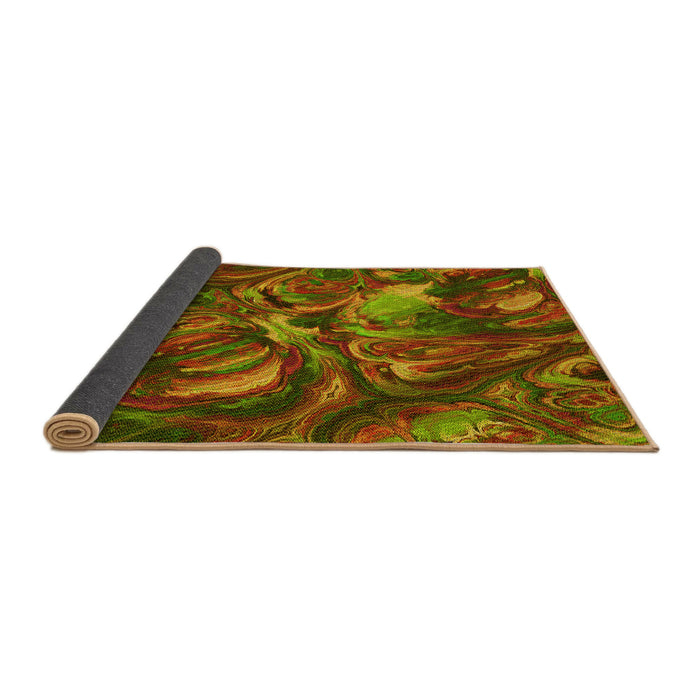 Thickness of Patterned Tomato Red Rug, pat2941yw