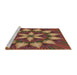 Sideview of Machine Washable Transitional Bronze Brown Rug, wshpat2942brn