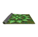 Thickness of Patterned Army Green Rug, pat2942grn