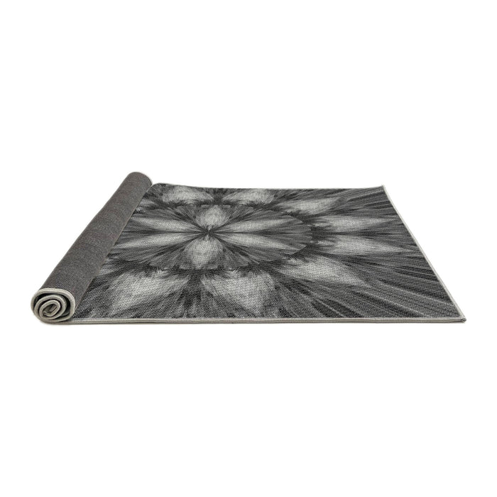 Thickness of Patterned Black Rug, pat2942gry