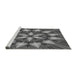 Sideview of Machine Washable Transitional Black Rug, wshpat2942gry