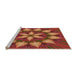 Sideview of Machine Washable Transitional Orange Rug, wshpat2942org