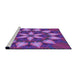 Sideview of Machine Washable Transitional Dark Magenta Purple Rug, wshpat2942pur