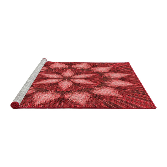 Sideview of Machine Washable Transitional Red Rug, wshpat2942rd