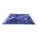 Sideview of Machine Washable Transitional Light Slate Blue Rug, wshpat2943blu