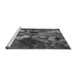 Sideview of Machine Washable Transitional Gray Rug, wshpat2943gry