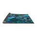 Thickness of Patterned Blue Rug, pat2943lblu