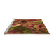 Sideview of Machine Washable Transitional Tomato Red Rug, wshpat2943org