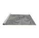 Sideview of Machine Washable Transitional Silver Gray Rug, wshpat2944gry