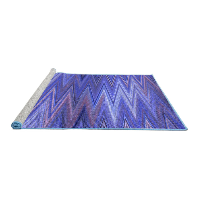 Machine Washable Transitional Blue Rug in a Washing Machine, wshpat2945blu
