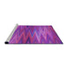 Sideview of Machine Washable Transitional Crimson Purple Rug, wshpat2945pur