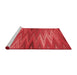 Sideview of Machine Washable Transitional Red Rug, wshpat2945rd