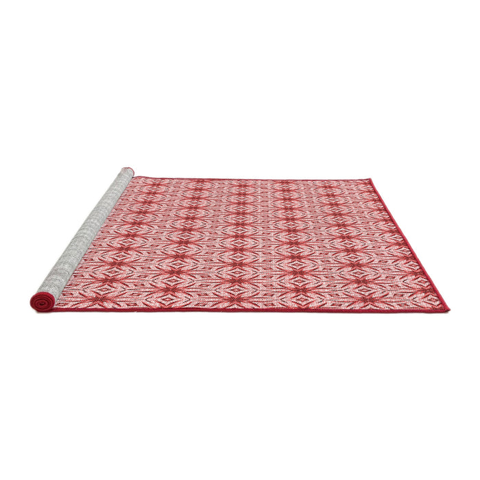 Sideview of Machine Washable Transitional Red Rug, wshpat2946rd