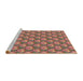 Sideview of Machine Washable Transitional Cherry Red Rug, wshpat2947brn