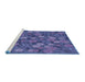 Sideview of Machine Washable Transitional Dark Slate Blue Purple Rug, wshpat2948blu