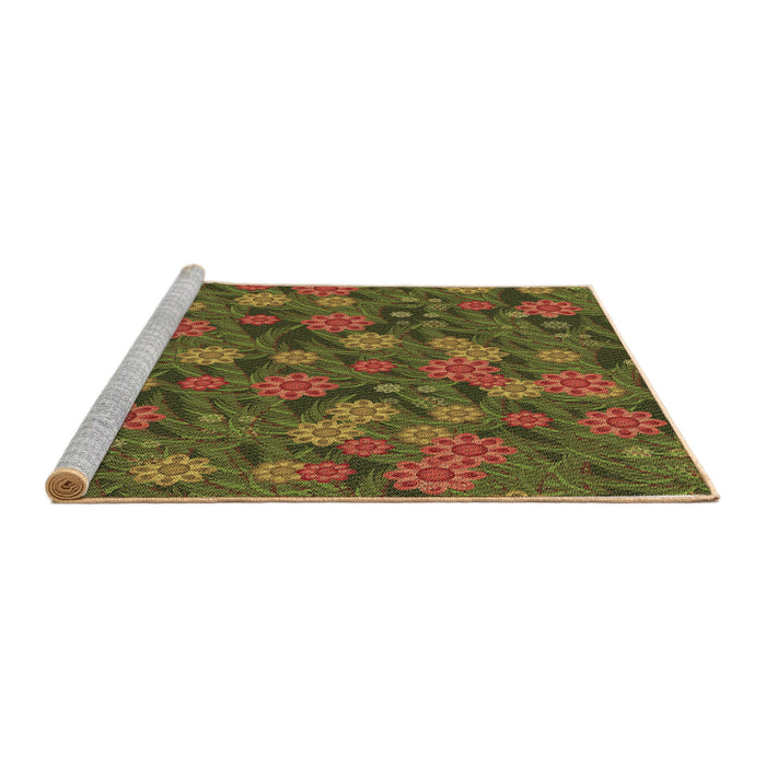 Sideview of Machine Washable Transitional Dark Bronze Brown Rug, wshpat2948brn