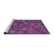 Sideview of Machine Washable Transitional Dark Magenta Purple Rug, wshpat2948pur