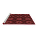 Sideview of Machine Washable Transitional Maroon Red Rug, wshpat2949rd