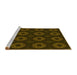 Sideview of Machine Washable Transitional Dark Bronze Brown Rug, wshpat2949yw