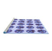 Sideview of Machine Washable Transitional Slate Blue Rug, wshpat295blu