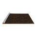 Sideview of Machine Washable Transitional Black Brown Rug, wshpat2950brn