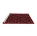 Sideview of Machine Washable Transitional Chocolate Brown Rug, wshpat2951rd