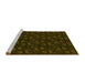 Sideview of Machine Washable Transitional Dark Bronze Brown Rug, wshpat2951yw