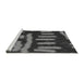 Sideview of Machine Washable Transitional Charcoal Black Rug, wshpat2952gry