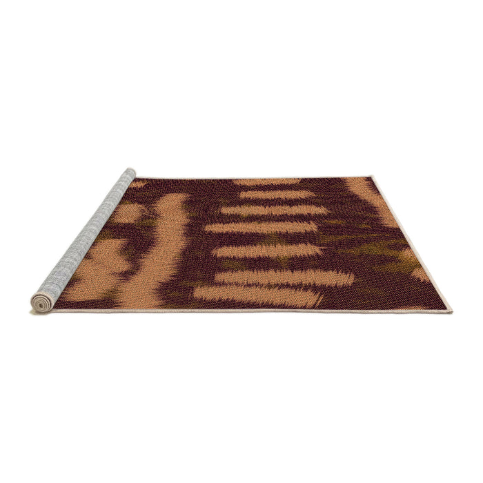 Sideview of Machine Washable Transitional Orange Rug, wshpat2952org