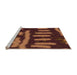 Sideview of Machine Washable Transitional Orange Rug, wshpat2952org